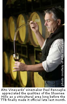 Alto Vineyards’ winemaker, Paul Renzaglia