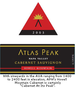 Atlas Peak Winery Howell Mountain Cabernet