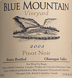 Blue Mountain 2005 Pinot Noir