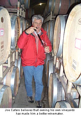 Joe Cafaro in the cellar