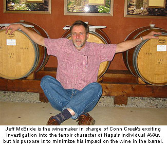 Jeff McBride’s function as a winemaker is to let the terroir character of the wine in the barrel show its full potential