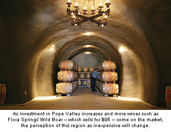 Wines such as Flora Springs’ Wild Boar should change the perception of Pope Valley as inexpensive