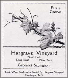 Hargrave Vineyards, Estate Cabernet Sauvignon – North Fork of Long Island