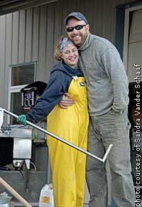 Heidi Noble and Michael Dinn at their Joie Winery.