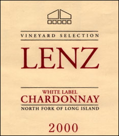 The Lenz Winery Chardonnay, North Fork of Long Island