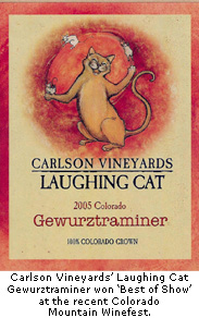 Laughing Cat’s award winning Gewurztraminer.