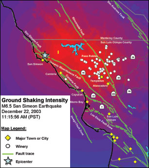 Paso Robles Fault Lines Map