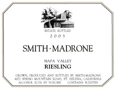 Smith-Madrone-Spring Mountain-Napa Valley Riesling