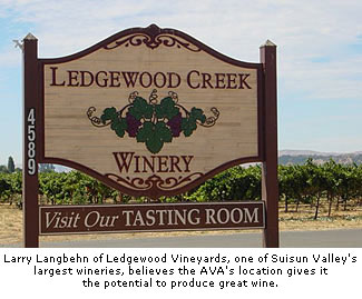 Ledgewood Vineyards is one of Suisun’s largest wineries