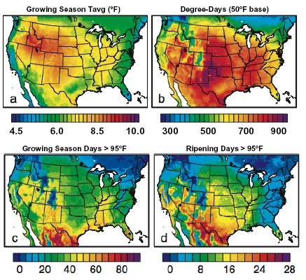 Predicted climate changes between now and 2100