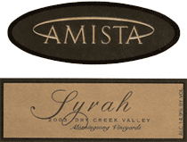 Amista Vineyards 2003 Syrah, Morningsong Vineyards (Dry Creek Valley)