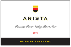 Arista Winery 2005 Pinot Noir, Mononi Vineyard (Russian River Valley)