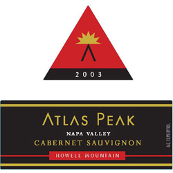 Atlas Peak Vineyards 2003 Cabernet Sauvignon  (Howell Mountain)