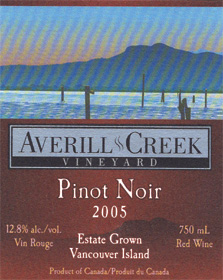 Averill Creek Vineyard 2005 Pinot Noir  (Vancouver Island)