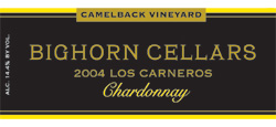 Wine: Bighorn Cellars 2004 Chardonnay, Camelback Vineyard (Carneros ~ Los Carneros)