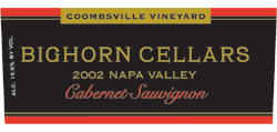 Wine:Bighorn Cellars 2002 Cabernet Sauvignon, Coombsville Vineyard (Napa Valley)