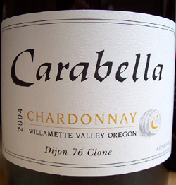 Wine:Carabella Vineyard 2004 Chardonnay - Dijon Clone 76, Estate (Willamette Valley)