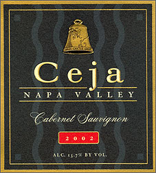 Ceja Vineyards 2002 Cabernet Sauvignon  (Napa Valley)