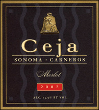 Ceja Vineyards 2002 Merlot