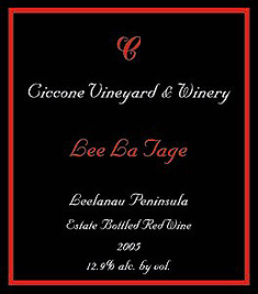 Ciccone Vineyard & Winery 2005 Lee La Tage  (Leelanau Peninsula)