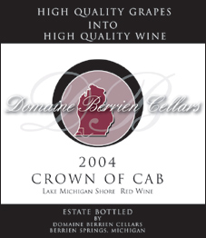 Wine:Domaine Berrien Cellars 2004 Crown of Cab, Estate (Lake Michigan Shore)