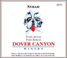 Dover Canyon Winery 2004 Syrah, Starr Ranch (Paso Robles)