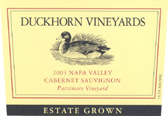 Duckhorn Vineyards Cabernet Sauvignon, Patzimaro Vineyard