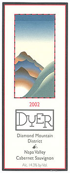 Dyer Vineyard 2002 Cabernet Sauvignon, Estate (Diamond Mountain District)