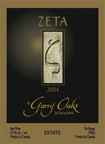 Wine: Garry Oaks Winery 2004 Zeta, Estate (Salt Spring Island)