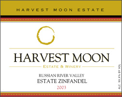 Wine: Harvest Moon Estate & Winery 2003 Zinfandel, Pitts Home Ranch (Russian River Valley)