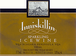 Wine:Inniskillin Wines 2003 Sparkling Vidal Icewine  (Niagara Peninsula)