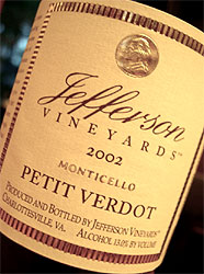 Jefferson Vineyards Petit Verdot