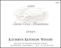 Kathryn Kennedy Winery 2003 Syrah  (Santa Cruz Mountains)