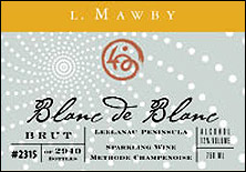 Wine: L. Mawby Vineyard Blanc de Blanc  (Leelanau Peninsula)