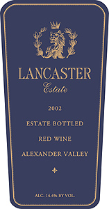 Wine: Lancaster Estate Winery 2002 Lancaster Red Wine, Estate (Alexander Valley)