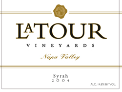 LaTour Vineyards 2004 Syrah  (Mount Veeder)