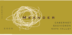 Wine: Meander Cellars 2003 Cabernet Sauvignon  (Napa Valley)