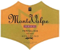 Monte Volpe 2002 Peppolino  (Mendocino)