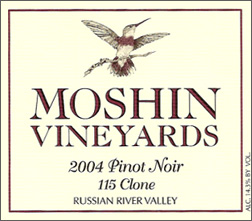 Moshin Vineyards 2004 Pinot Noir, 115 Clone (Russian River Valley)