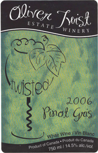 Wine:Oliver Twist Estate Winery 2006 Pinot Gris  (Okanagan Valley)