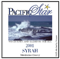 Pacific Star Winery 2001 Syrah  (Mendocino County)