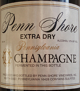 Penn Shore Vineyards NV Extra Dry Champagne  (Pennsylvania)