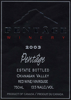 Pentage Wines 2003 Pentâge, Vista View Vineyard (Okanagan Valley)