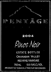 Pentage Wines 2004 Pinot Noir  (Okanagan Valley)