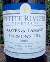 Wine:Petite Riviere Vineyards & Winery 2002  (Nova Scotia)