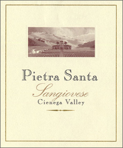 Wine:Pietra-Santa Vineyards and Winery 2003 Sangiovese  (Cienega Valley)