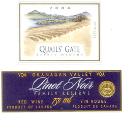 Quails' Gate 2004 Family Reserve Pinot Noir 