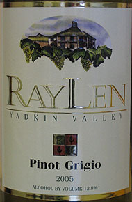 RayLen 2005 Pinot Grigio