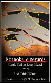 Roanoke Vineyards 2003 Red Table Wine - Blend One  (North Fork of Long Island)