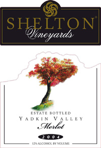 Wine:Shelton Vineyards 2004 Merlot - Estate  (Yadkin Valley)